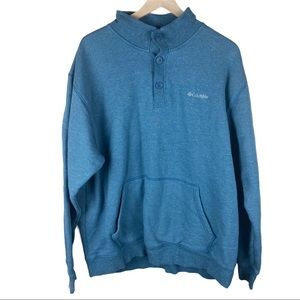 Columbia Blue Quarter Button Sweater XXL Men’s